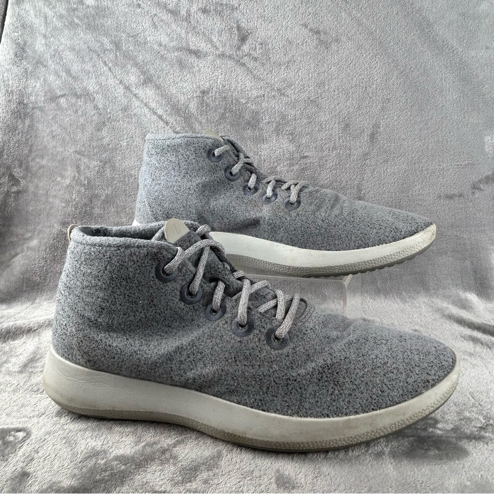 Allbirds Wool Runner-up Shoes Mens 14 Mizzle Lace Up Gray Hi Top No Insoles